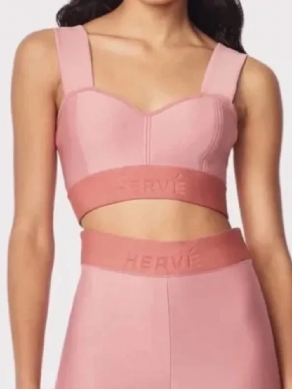 NWT Herve by Herve Leger Logo Bra Top- S